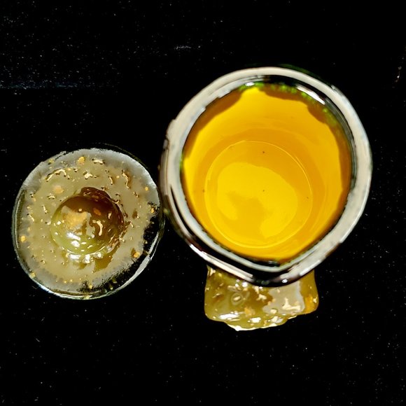 Handmade Small Ceramic Stash Jar with Elephant in Crackled Army Green Glaze with - Picture 11 of 13